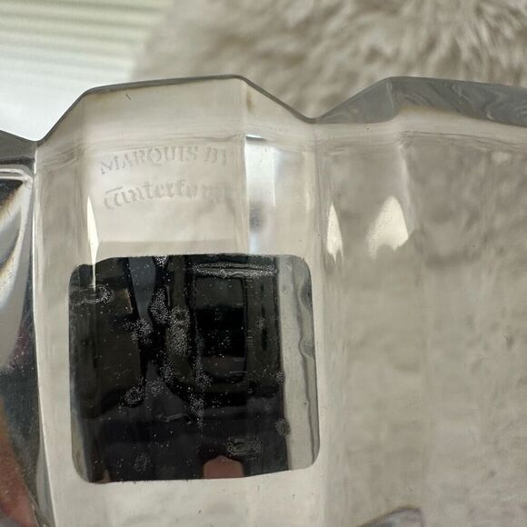 Marquis by Waterford Round Handcut Crystal 3 compartment‎ Serving Appetizer Dish - Picture 7 of 11